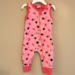 PK Beans pink polka dot romper